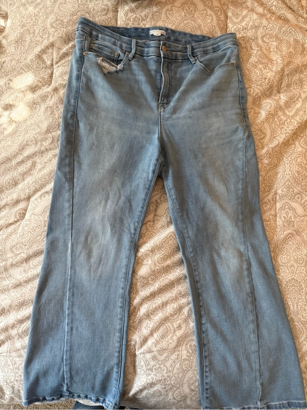 Good American Light Blue Flare Jeans